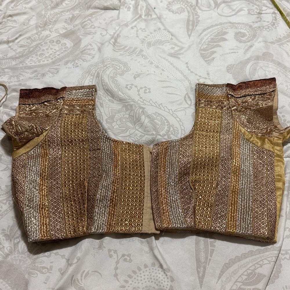 Gold and Brown Embroidered Vest